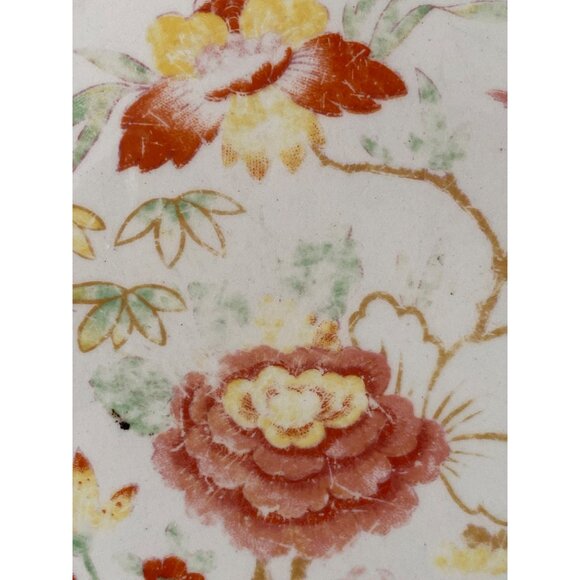 Steubenville Salad Plate Orange Yellow Floral IVORY Replacement Vintage USA - Picture 3 of 12